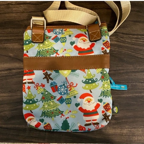 Lily Bloom Green and Red Festive Crossbody Bag. Holiday. - Picture 7 of 12